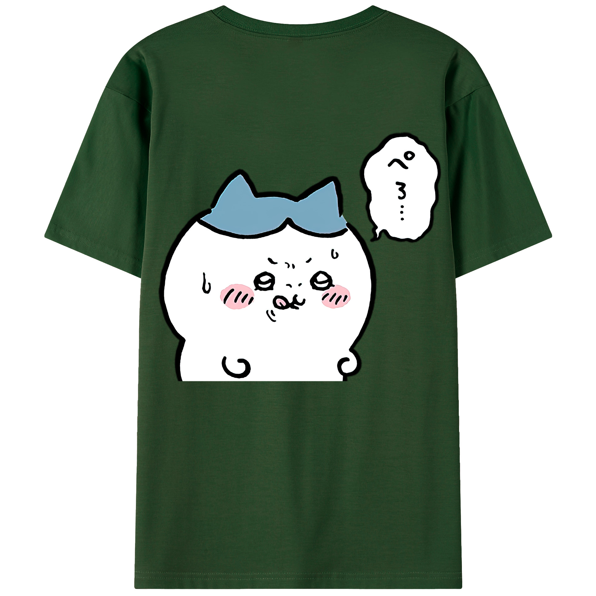 （画像用） ちいかわ ハチワレ Chii-kawa hachiware 綿100％半袖Tシャツ（背面プリント）